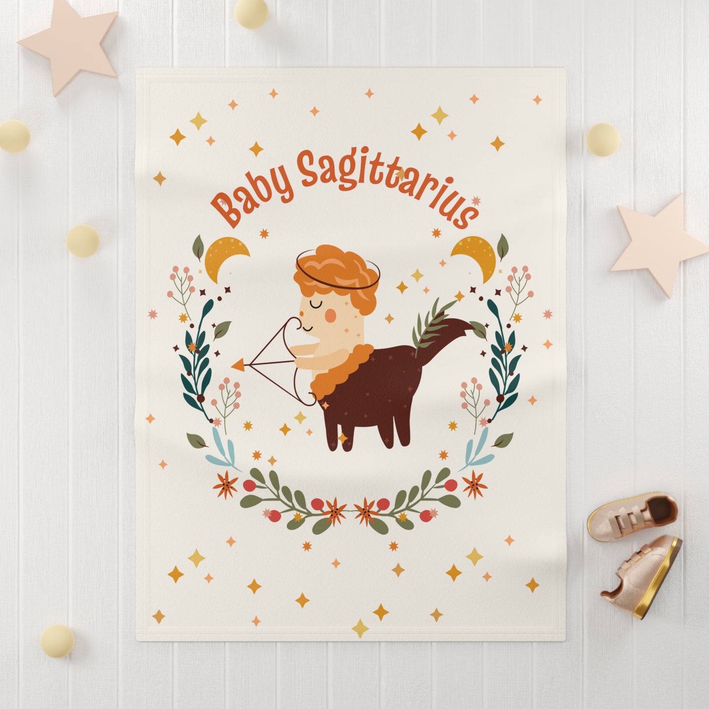 Baby Sagittarius Soft Fleece Baby Blanket