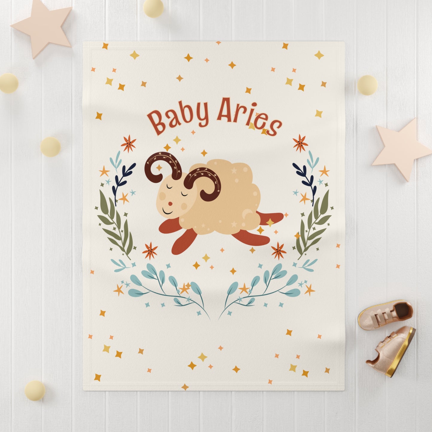 Baby Aries Soft Fleece Baby Blanket