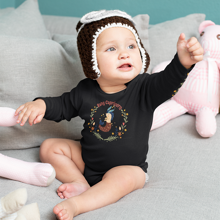 Baby Capricorn Long Sleeve Bodysuit