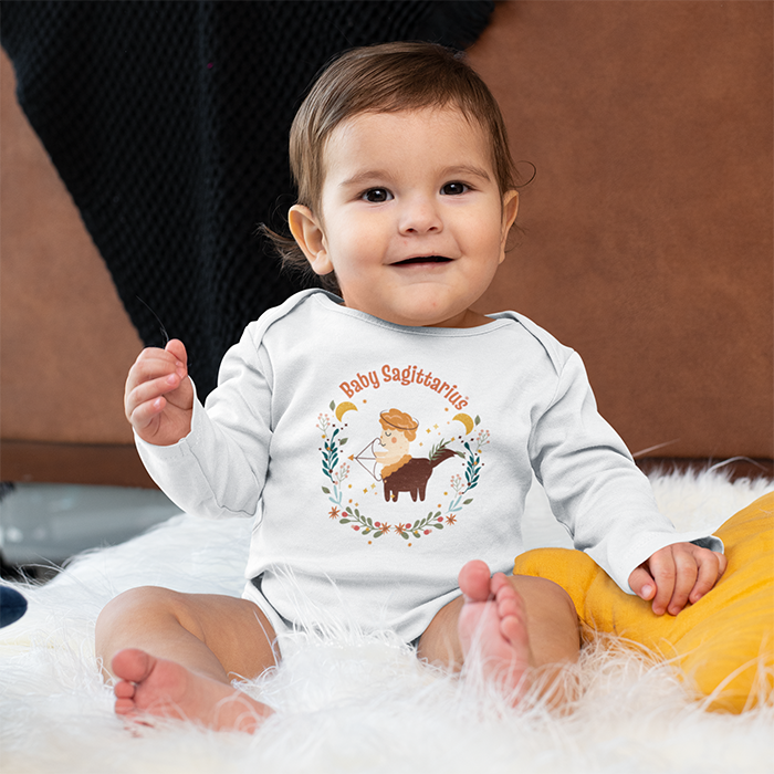 Baby Sagittarius Long Sleeve Bodysuit
