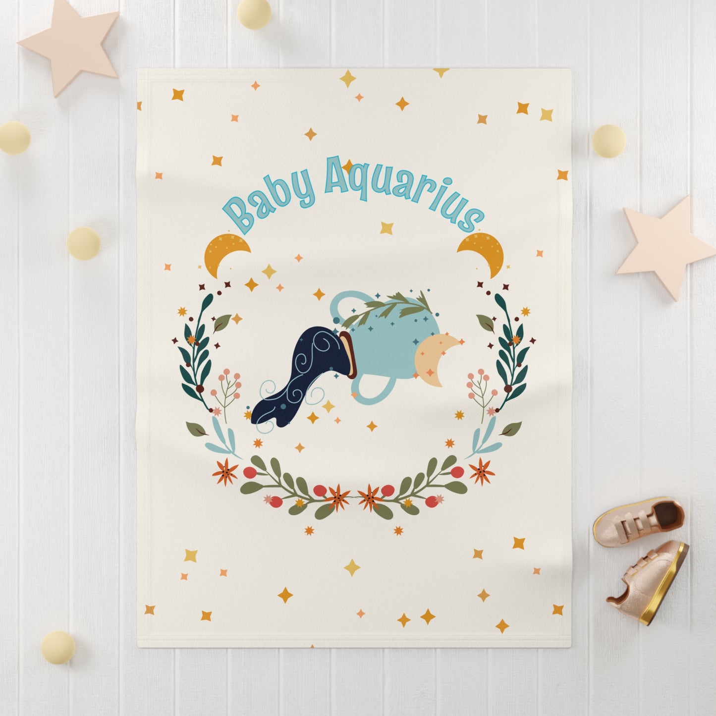 Baby Aquarius Soft Fleece Baby Blanket