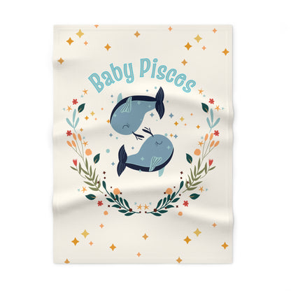 Baby Pisces Soft Fleece Baby Blanket